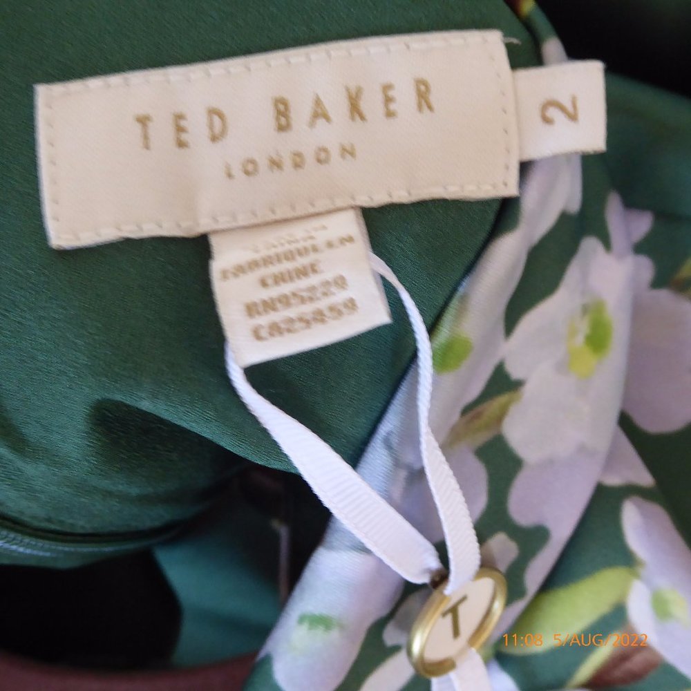 TED BAKER "JHENNI" PLAITED MIDI DRESS, NEW - Picture 10 of 10